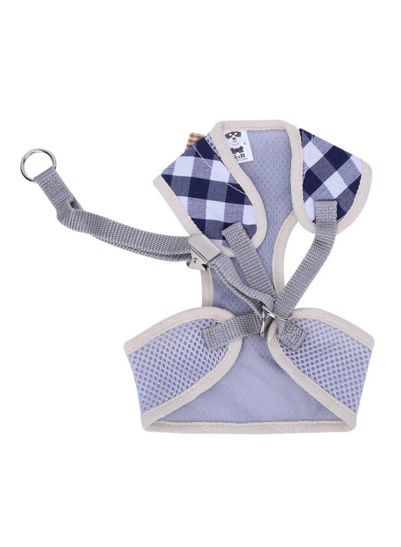 Loquat Vest Harnesses with Bow Tie,Breathble Dog Harness Plaid Collection Cute Pet Vest for Puppy  Cats - Image 3
