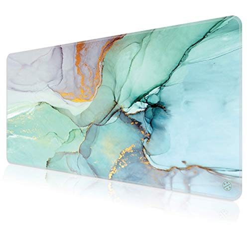 Oriday Large Gaming Mouse Pad, Extended XXL, (35.4x15.7x0.11 in), Long Non-Slip Rubber Base Mousepad, Stitched Edges, Waterproof Keyboard Desk Mat for Game, Work, Office, Home Decor (Teal Ocean) - Image 1