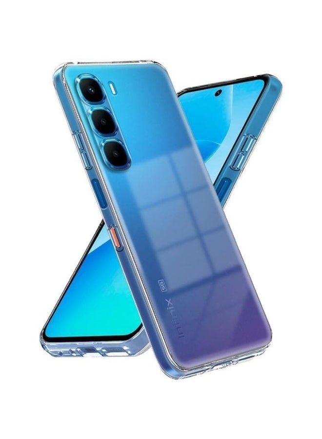 جراب متوافق مع Infinix Hot 60 / Infinix Hot 60i - جراب شفاف ومرن من مادة TPU (سيليكون ناعم) مقاوم للخدش، يوفر حماية للكاميرا - شفاف - Image 5