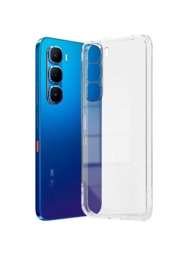 جراب متوافق مع Infinix Hot 60 / Infinix Hot 60i - جراب شفاف ومرن من مادة TPU (سيليكون ناعم) مقاوم للخدش، يوفر حماية للكاميرا - شفاف - Image 4