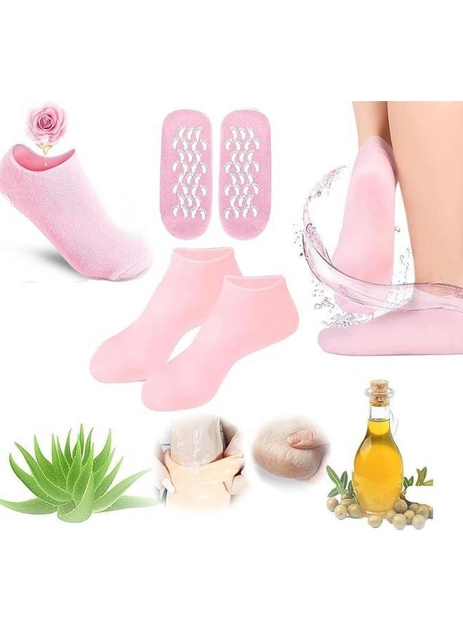 DISONE Moisturizing Gel Socks, Ultra-Soft Moisturizing Socks with Spa Quality Gel for Moisturizing, Gel Socks Helps Repair Dry Cracked Skins,foot gloves,pain relief socks women&men (multicolour) - Image 1