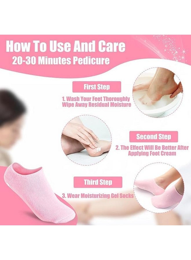 DISONE Moisturizing Gel Socks, Ultra-Soft Moisturizing Socks with Spa Quality Gel for Moisturizing, Gel Socks Helps Repair Dry Cracked Skins,foot gloves,pain relief socks women&men (multicolour) - Image 2