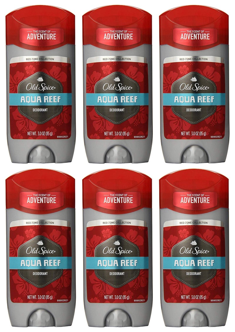 Old Spice Deodorant Aqua Reef Size 3 oz. (Pack of 6) - Image 1