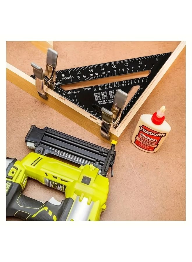 12 Inch Precision Aluminum Triangle Ruler Set High Accuracy Woodworking Carpentry Tool - Image 4