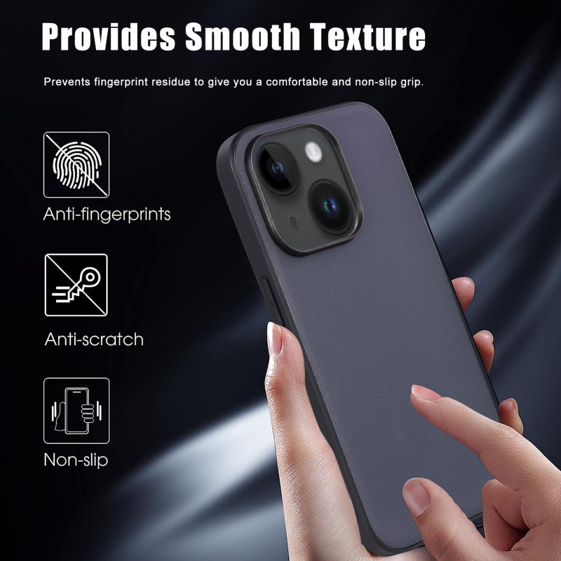 Faux Leather Phone Case: Slim Lightweight Matte Finish Cover for iPhone 15 Plus - 14 Minimalist Colors, Enhanced Protection for Daily Use - Image 5