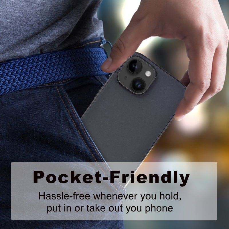 Faux Leather Phone Case: Slim Lightweight Matte Finish Cover for iPhone 15 Plus - 14 Minimalist Colors, Enhanced Protection for Daily Use - Image 3