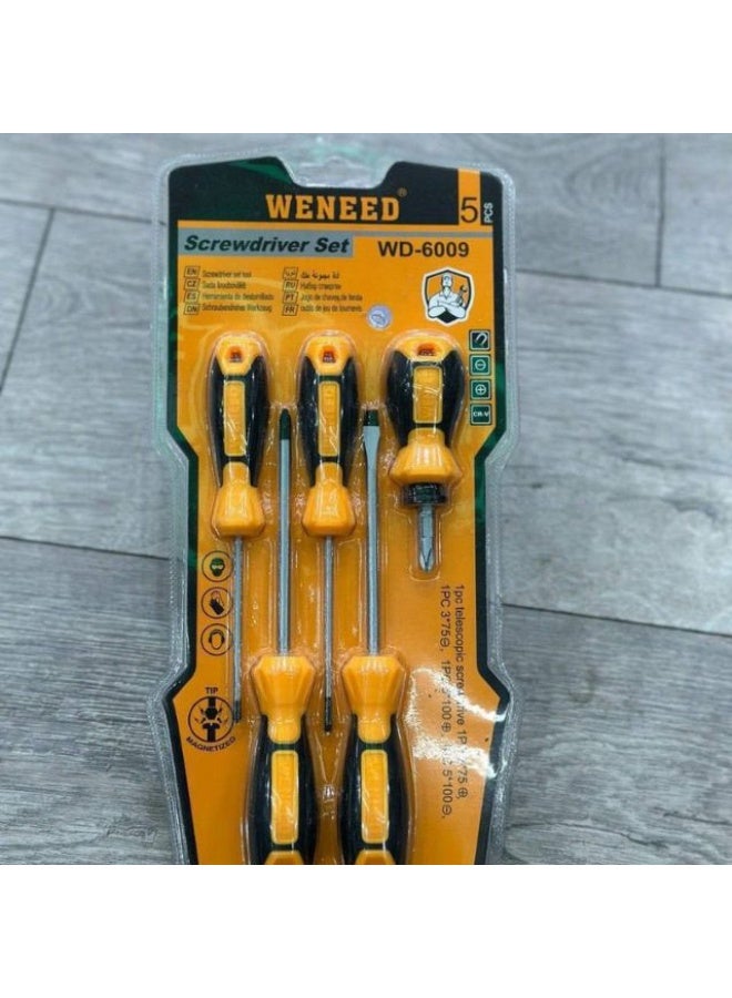 طقم مفكات 5 في 1 موديل 6039 (AS-16) – مفك متعدد الاستخدامات للصيانة المنزلية