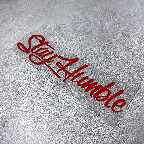 DXYMOO Car Stickers for Stay Humble Auto Front Rear Windshield Window Decal Vans Truck Window Tail Decoration Red 500x125mm - Image 1