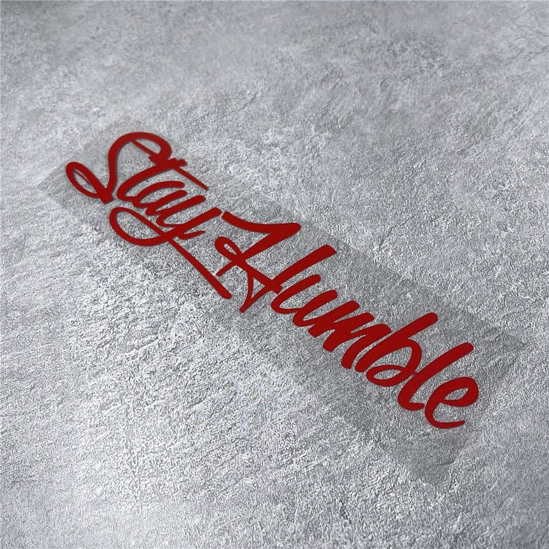 DXYMOO Car Stickers for Stay Humble Auto Front Rear Windshield Window Decal Vans Truck Window Tail Decoration Red 500x125mm - Image 3