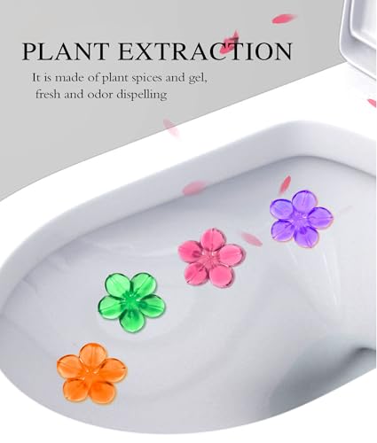 EKE Toilet Gel Toilet Stain Removal Cleaning Air Freshener 72 Flower Stamps Pack of 6 Scents - Image 3