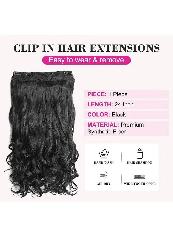 BeatStock Silky Soft Hair Extensions And Wigs Women Curly/Wavy Hair Extension For Girls To Increase Hair Volume 5 Clips In Black Color  - Image 3