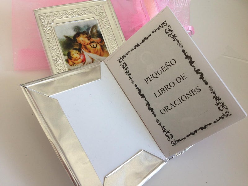 Hand made Baptism Favors Baby Pink 12pc  Prayer Books Covered in Repujadorecuerditos De Bautizo En Repujado Libritos De Oracion - Image 2