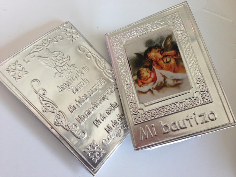 Hand made Baptism Favors Baby Pink 12pc  Prayer Books Covered in Repujadorecuerditos De Bautizo En Repujado Libritos De Oracion - Image 4
