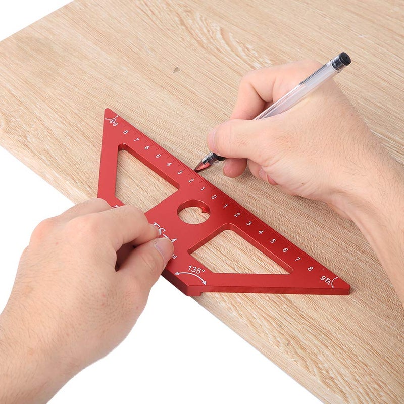 6061 Anodized Aluminum Woodworking Ruler with Printed Digital Scale Hand Tool - Image 3