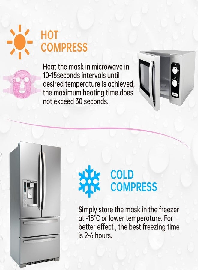 Wezone Ice Face Mask for Puffy Eyes & Face - Gel Bead Cold Compress Pack for Dark Circles, Headache Relief, Skin Care, Hot Cold Therapy Eye Mask for Women & Men, Reusable Spa Facial Mask (Green) - Image 5