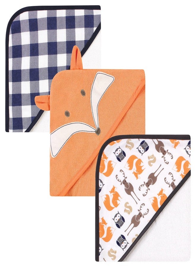 Hudson Baby Unisex Baby 6Pc Cotton Rich Hooded Towels Bundle Set, Orange Fox Fox, One Size - Image 3