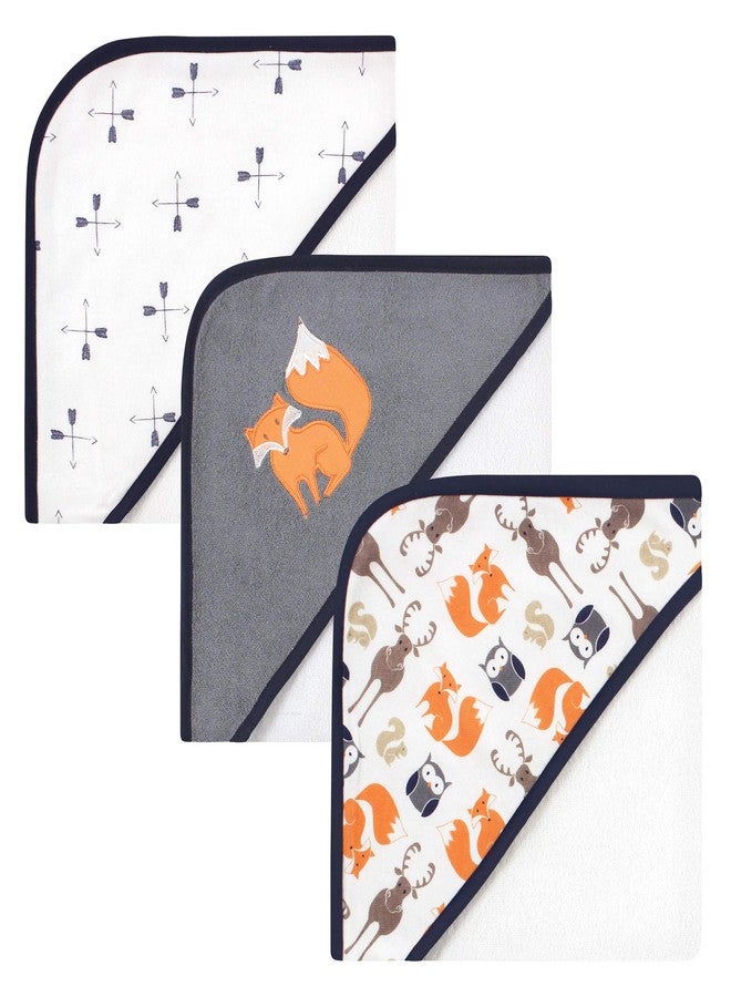 Hudson Baby Unisex Baby 6Pc Cotton Rich Hooded Towels Bundle Set, Orange Fox Fox, One Size - Image 2