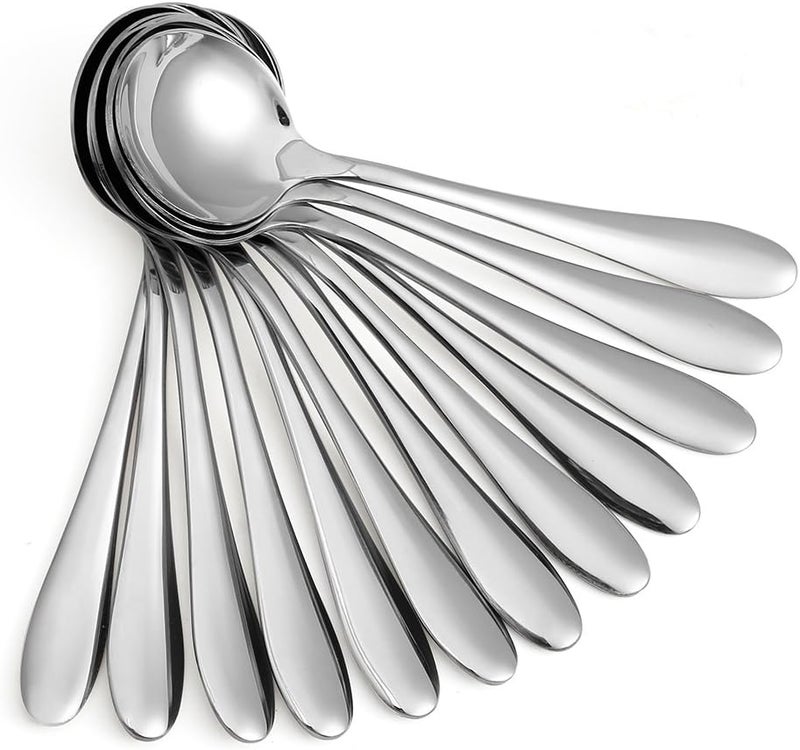 Eslite Large Soup Spoons/Stainless Steel Bouillion Spoons,12-Piece,7.7 Inches - Image 1