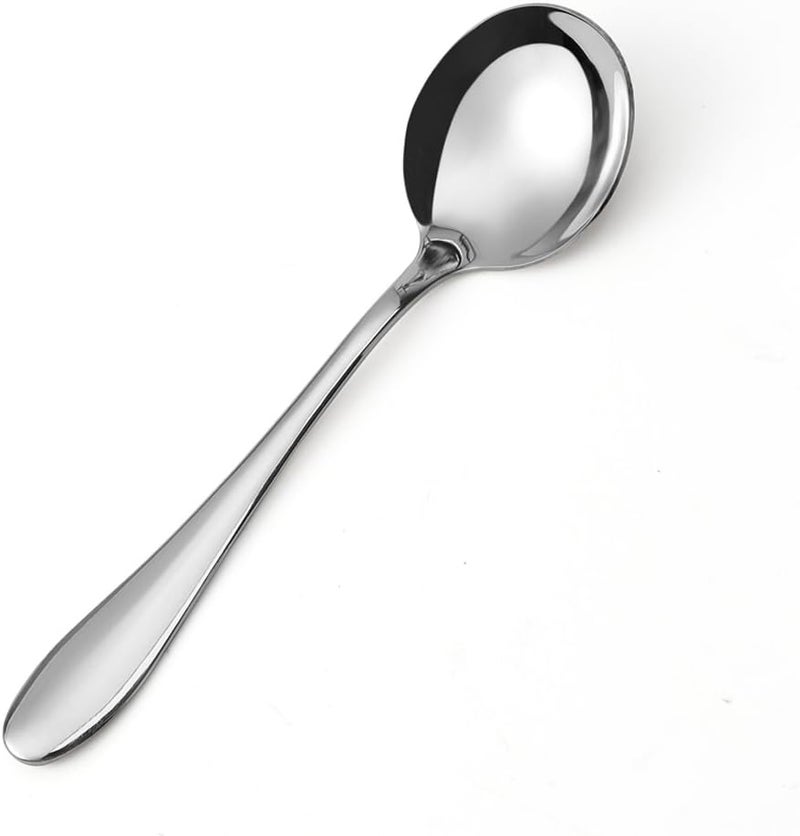 Eslite Large Soup Spoons/Stainless Steel Bouillion Spoons,12-Piece,7.7 Inches - Image 2