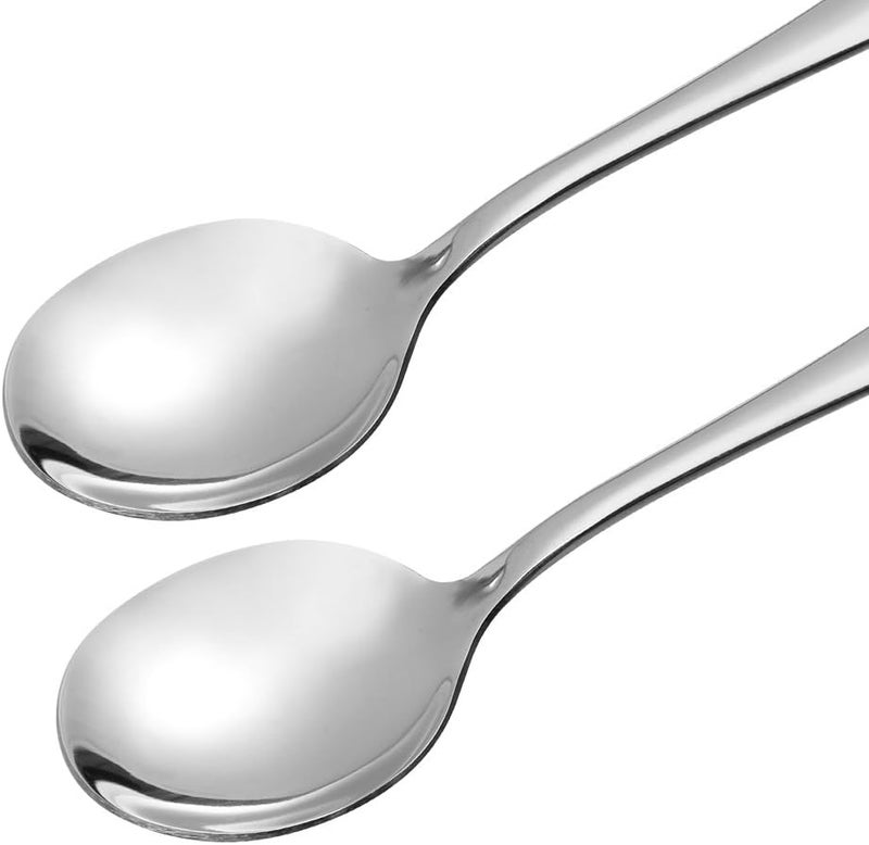Eslite Large Soup Spoons/Stainless Steel Bouillion Spoons,12-Piece,7.7 Inches - Image 5