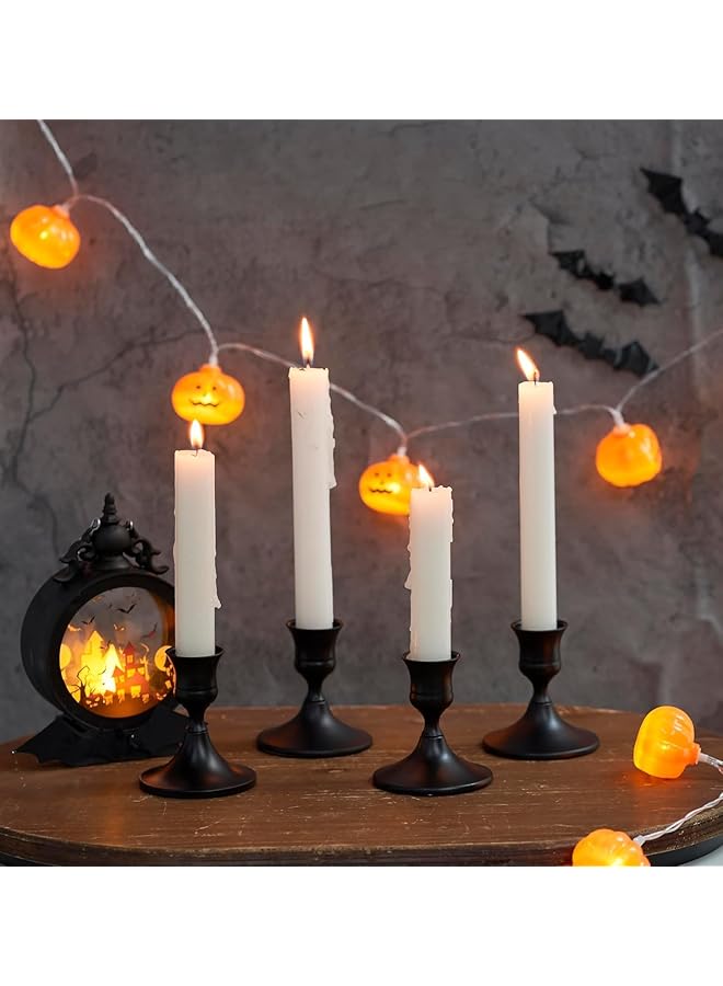 erorex 2 Pcs Taper Candle Holder Set Candlestick Holders Vintage Small Low Metal Candles Sticks Candle Holders For Table Centerpieces Wedding Party Table Decor - Image 5