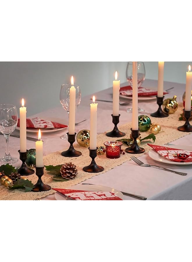 erorex 2 Pcs Taper Candle Holder Set Candlestick Holders Vintage Small Low Metal Candles Sticks Candle Holders For Table Centerpieces Wedding Party Table Decor - Image 4