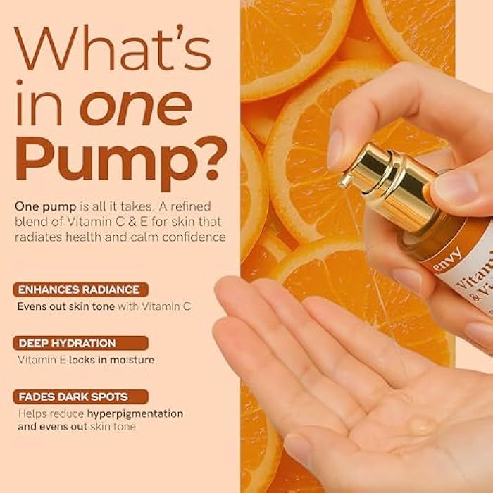 Envy سيروم فيتامين سي مع فيتامين إي والجلسرين - تقليل البقع الداكنة ومكافحة الشيخوخة، مختبر من قبل أطباء الجلد، سيروم مرطب لبشرة زجاجية - خالي من القسوة لجميع أنواع البشرة - 1.69 أونصة - Image 5