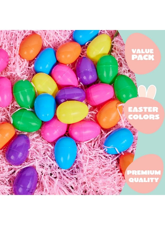 JOYIN 3.15" Easter Eggs, Large Fillable Plastic Eggs Empty Colorful Bright Eggshells with Hinge for Easter Hunt, Filling Treats, Party Favor, Basket Stuffers, Classroom Prize Supplies, 150PCS - Image 2