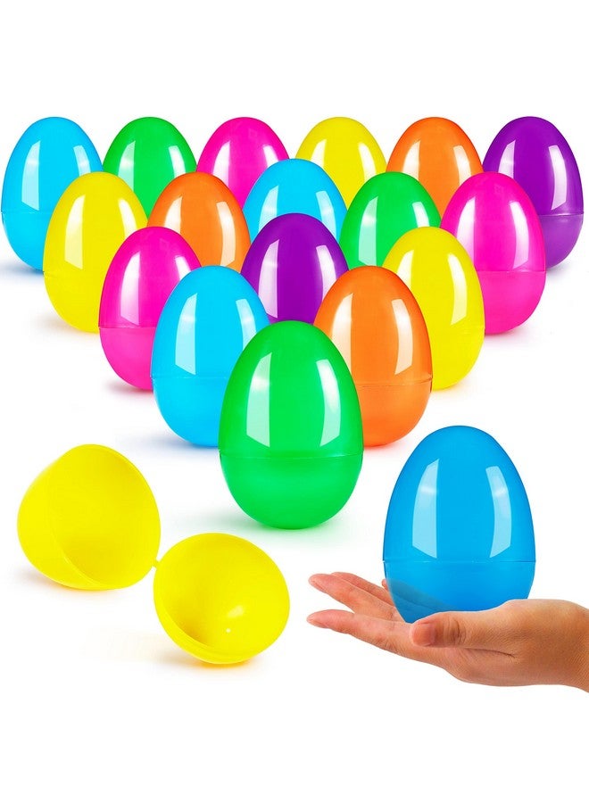 JOYIN 3.15" Easter Eggs, Large Fillable Plastic Eggs Empty Colorful Bright Eggshells with Hinge for Easter Hunt, Filling Treats, Party Favor, Basket Stuffers, Classroom Prize Supplies, 150PCS - Image 1