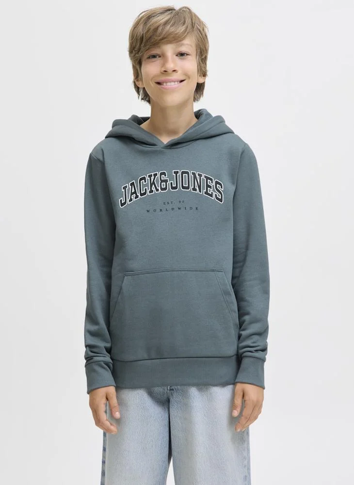 جاك وجونز جونيور Kids Jjecaleb Varsity Hoodie
