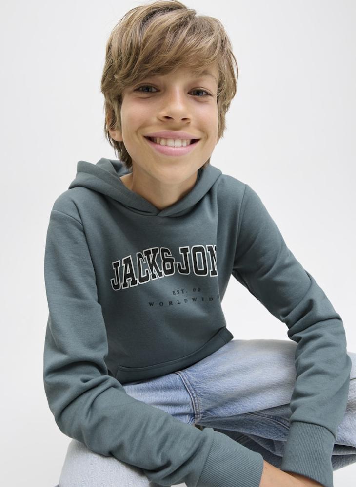 Jack & Jones Junior Kids Jjecaleb Varsity Hoodie - Image 3