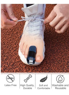 RATSAW 1 Pair Toe Splint Broken Toe Brace Toe Straightener for Hammer Toe Curled Toe Big Toe Women Men Broken Toe Support Toe Wraps  - Image 4