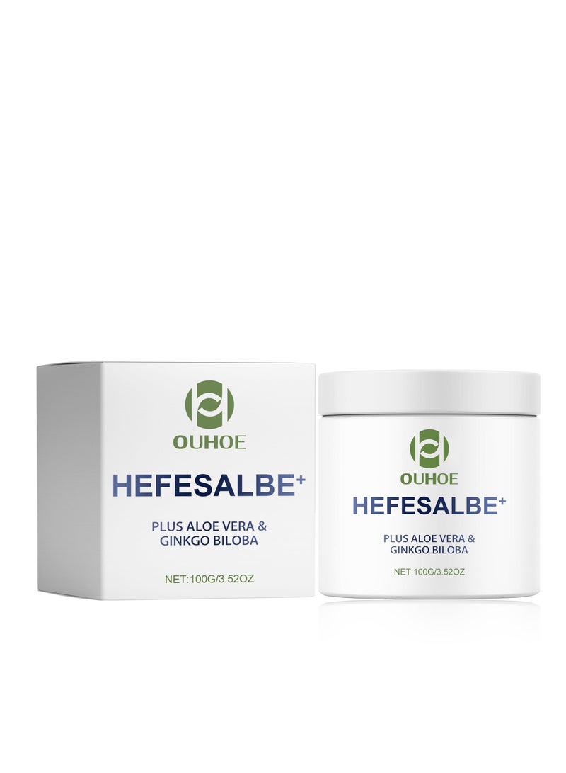 bio-yeast ointment with aloe vera & ginkgo biloba , repairs dullness, lightens fine lines, brightens skin, tightens and whitens skin, anti-wrinkle cream,Suitable For All Skin Types 100g