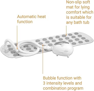 medisana MBH Bubble Bath Hot Tub Mat with Aroma Dispenser 3 Intensity Levels Suitable for Any Bath with Remote Control for Loosening Tight Muscles - Image 5