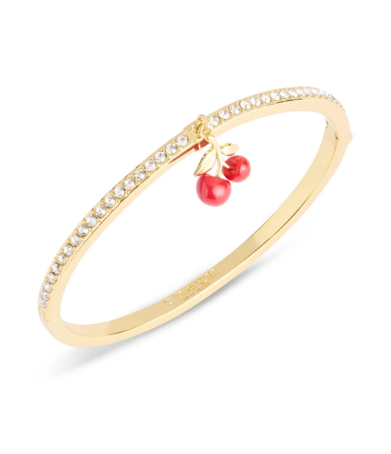 COACH Cherry Cluster Charm Bangle Bracelet