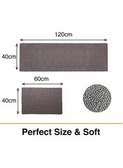 MahMir Kitchen Rug Mat Set-Cushioned Anti-Fatigue Runner Floor Comfort mats-kitchen rugs 2 pcs Set-Help relieve pressure while cooking-Non-slip Mat for all Rooms & Bathrooms too ( Color Marble )  - Image 2
