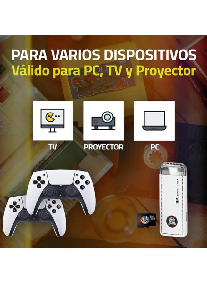 Retro console +39000 games, mini game stick arcade with 2 wireless remotes, HDMI 4K, 3D consoles, all kinds of classic games - Image 3