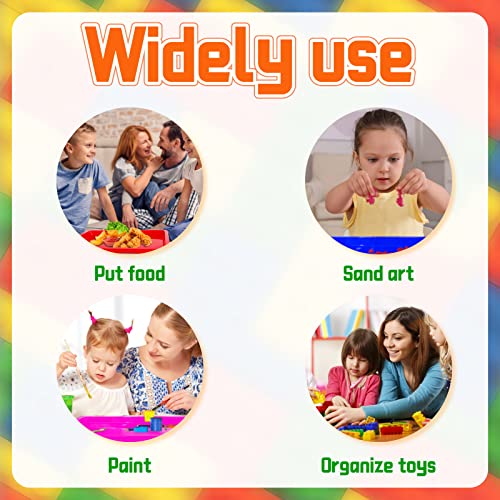 Anyumocz 10 Pack Large Size Plastic Art Trays,5 Colors Arts and Crafts Organizer Tray,Kids Serving Tray for DIY Projects,Painting,Beads - Image 5