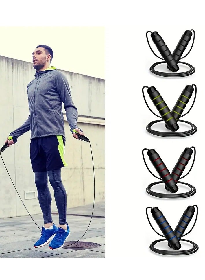 سبال سرعة قابلة للتعديل، سلك فولاذي ثقيل الوزن، حبل قفز للتمرين | حبل قفز ثقيل، حبل قفز ثقيل من البولي فينيل كلوريد، مقبض للتنفس، دوران 360 درجة - Image 3
