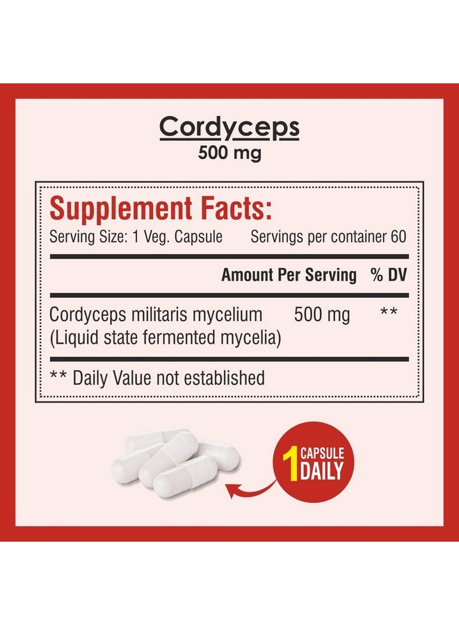 Biotrex Nutraceuticals Cordyceps 500mg - 60 Veg Capsule, Dietary supplement to strengthen Immune System, nutritional supplement, multivitamins, vitamin for men, women and adults, health supplements - Image 5