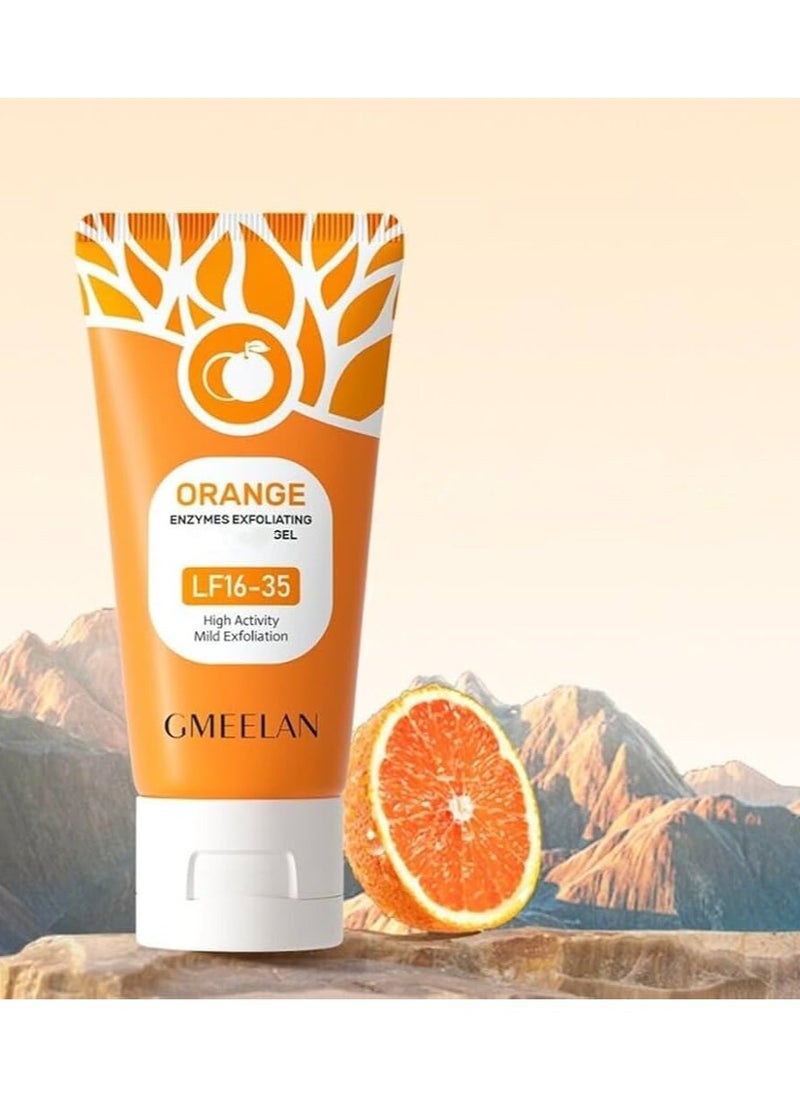 GMEELAN Gmeelan Orange Exfoliating Whitening Gel, Orange Exfoliating Gel Scrub, Exfoliating Whitening Gel, Orange Whitening Exfoliating Cream 