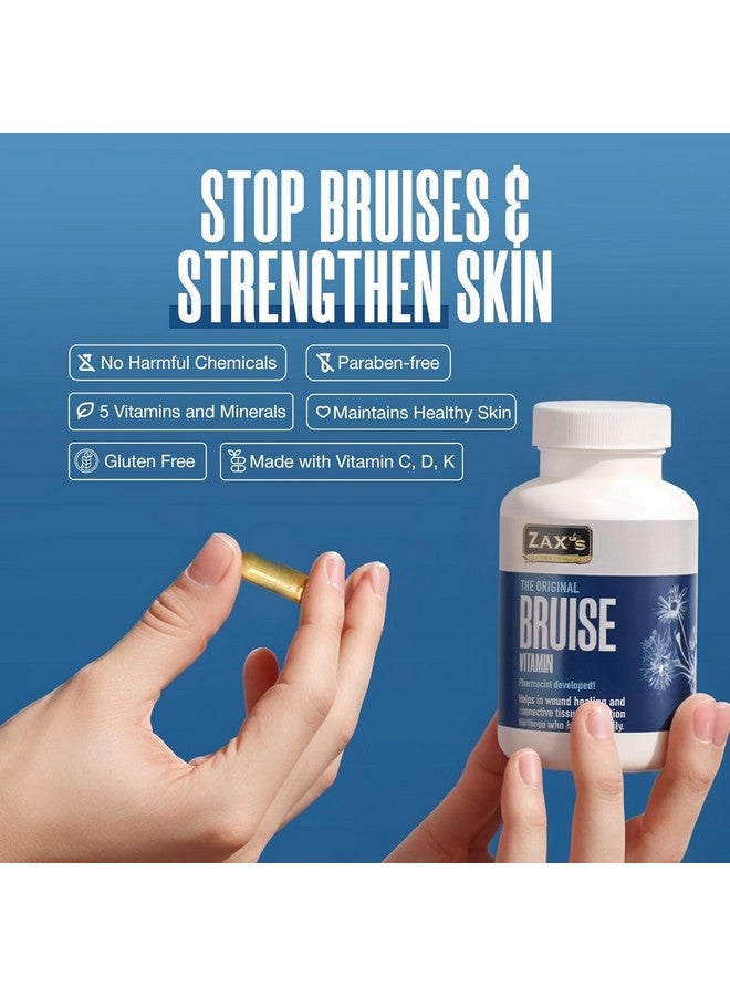 ZAX'S ORIGINAL Bruise Vitamin 2-Pack - Pharmacist-Developed Bruising Supplements, Potent Swelling & Bruise Reducer with Zinc, Vitamins K, D3, C, Citrus Bioflavonoids, 120 Caps, Pair with Arnica Cream - Image 2
