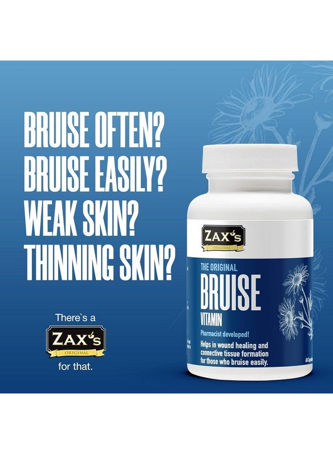 ZAX'S ORIGINAL Bruise Vitamin 2-Pack - Pharmacist-Developed Bruising Supplements, Potent Swelling & Bruise Reducer with Zinc, Vitamins K, D3, C, Citrus Bioflavonoids, 120 Caps, Pair with Arnica Cream - Image 4
