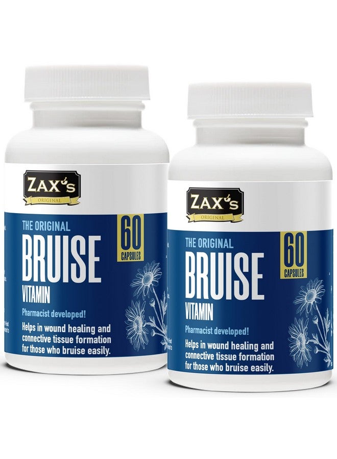 ZAX'S ORIGINAL Bruise Vitamin 2-Pack - Pharmacist-Developed Bruising Supplements, Potent Swelling & Bruise Reducer with Zinc, Vitamins K, D3, C, Citrus Bioflavonoids, 120 Caps, Pair with Arnica Cream - Image 1