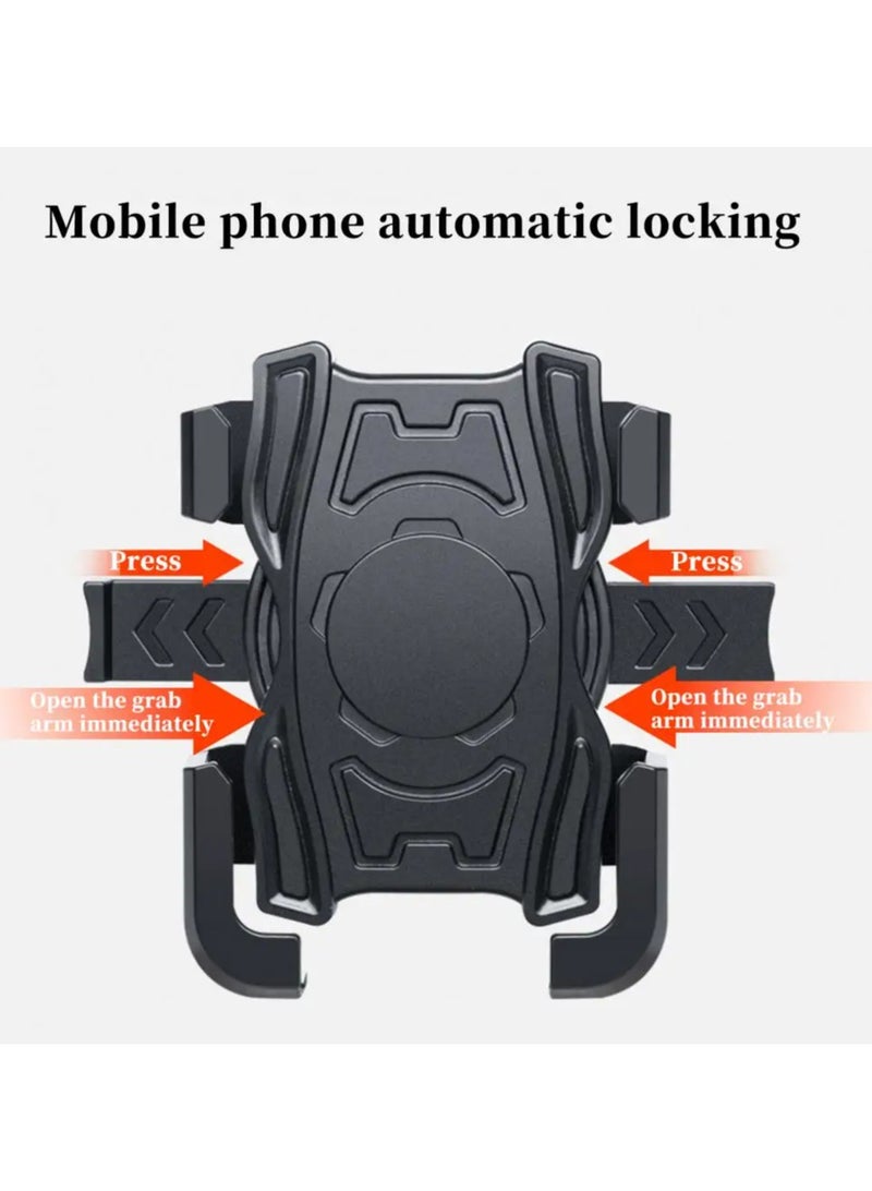 Adjustable Bicycle Mount Phone Holder Motorbike Mobile Bicycle Motorcycle Anti-slip Shock-proof Phone Mount Stand With Small Waterproof Umbrella For iPhone And Samsung