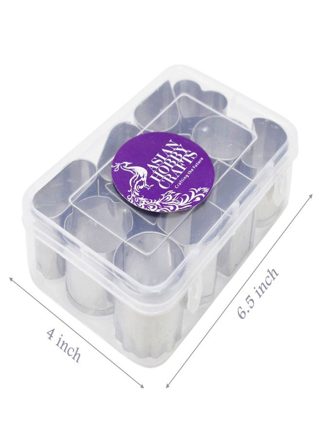 Asian Hobby Crafts Stainless Steel Mini Cookie & Vegetable Cutter Set, Embossing Molds for Baking, Food Decoration, Pastry Molds for Kitchen Use, Multiple Designs, Size - 3.5cm, Set of 12 Pcs - Image 2