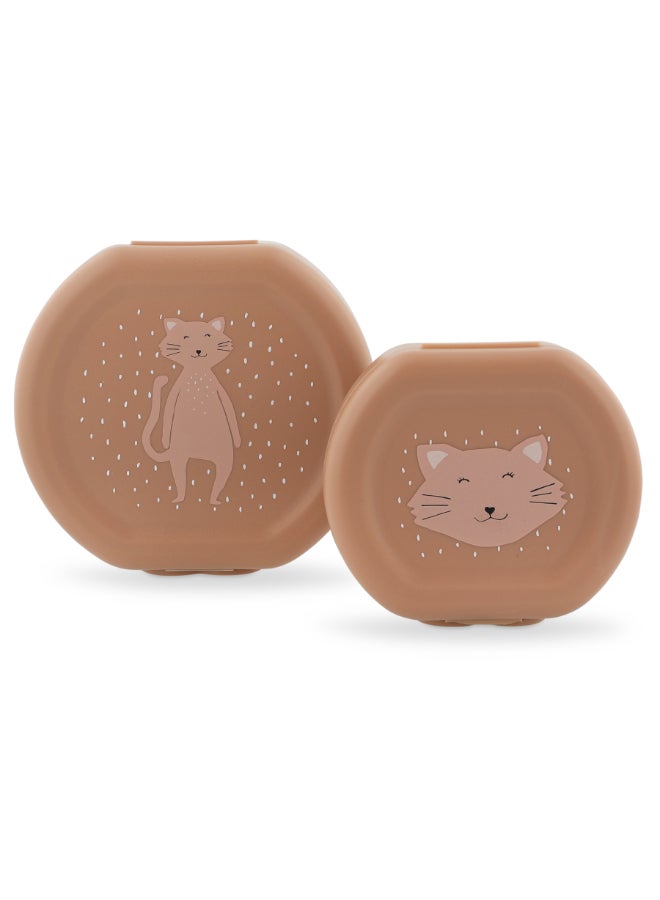 Trixie Snack Box With Clip - Set of 2 - Mrs. Cat - Image 1
