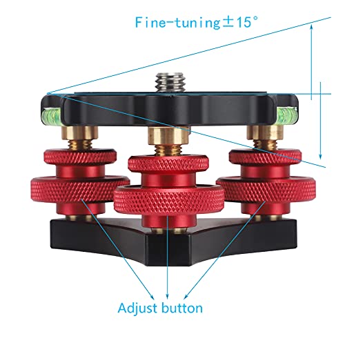 Leftfoto Tripod Leveler Stand with +/-5 Degree Precision Adjustment Bracket for Seestar s50/Panoramic Head Ball Head Video Head and Tripod - Image 2