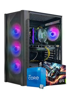 تروينورت كمبيوتر الألعاب True Nort، معالج Intel Core i5-12400F، بطاقة رسومات GTX 1650، ذاكرة وصول عشوائي 16 جيجابايت، قرص SSD بسعة 512 جيجابايت، نظام تشغيل Windows 11 Pro، صندوق أسود  - Image 1
