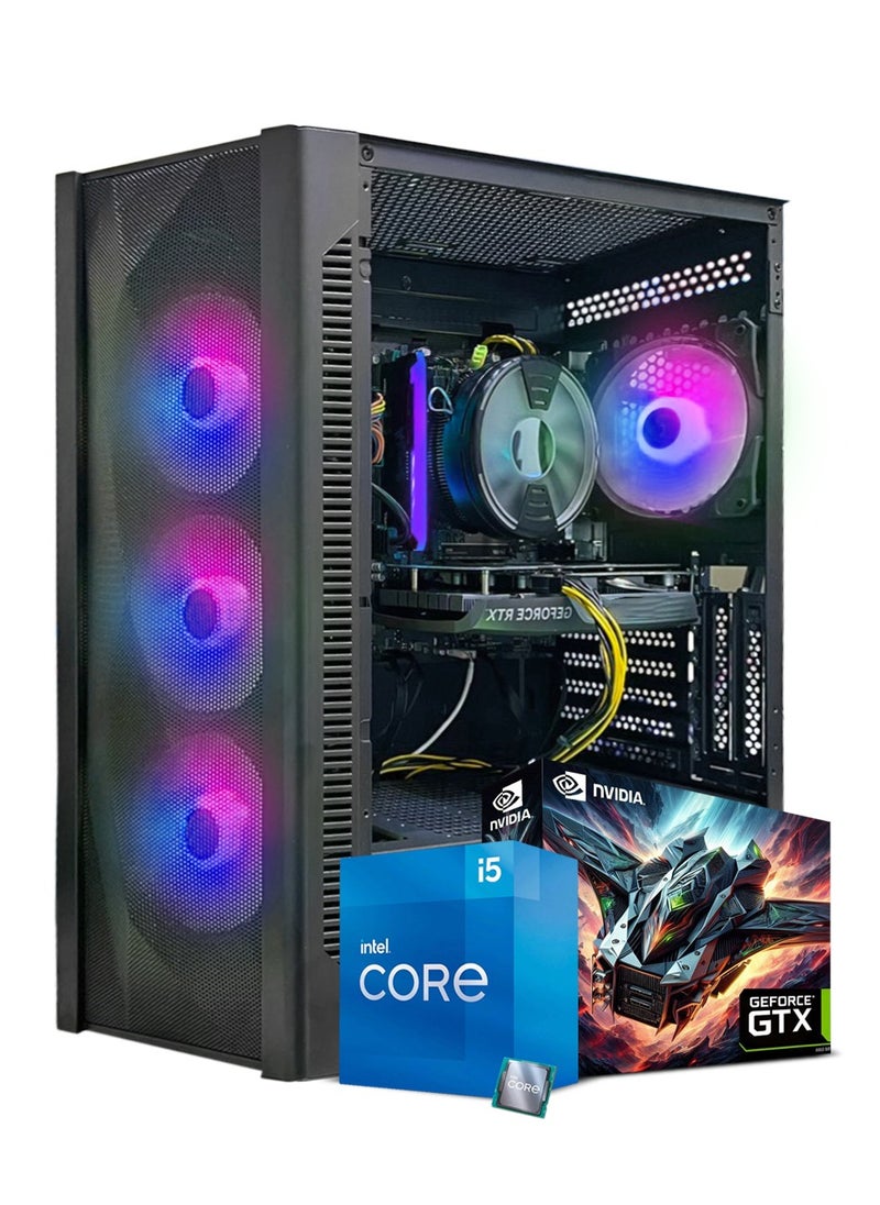 Truenort Gaming PC, Intel Core i5-12400F, GTX 1650, 16GB RAM, 512GB SSD,Window 11 Pro, Black Case  - Image 1